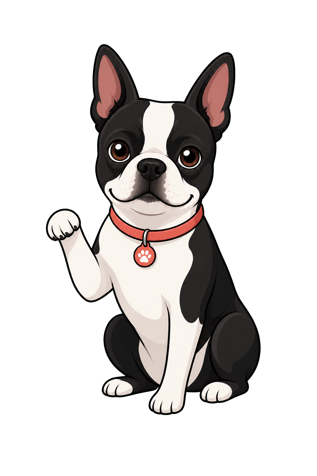 Hime, the TuxPaw Boston Terrier mascot